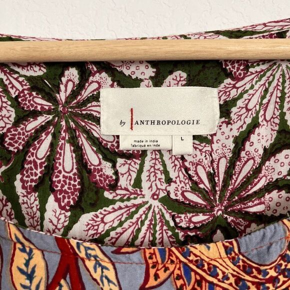 Anthropologie Sonrisa Paisley Floral Tassel Tie Top Women's Size Large - Picture 7 of 7